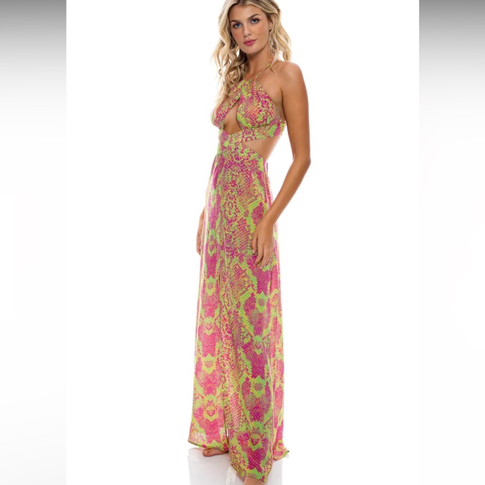 Halter Cut Out Dress in Born To Be Wild -
Luli Fama